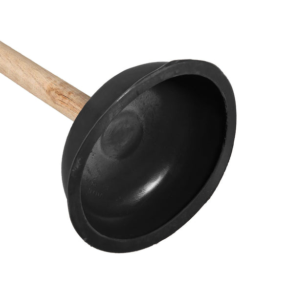 Heavy Duty Toilet & Sink Bathroom Plunger with Wooden Handle - Set of 2