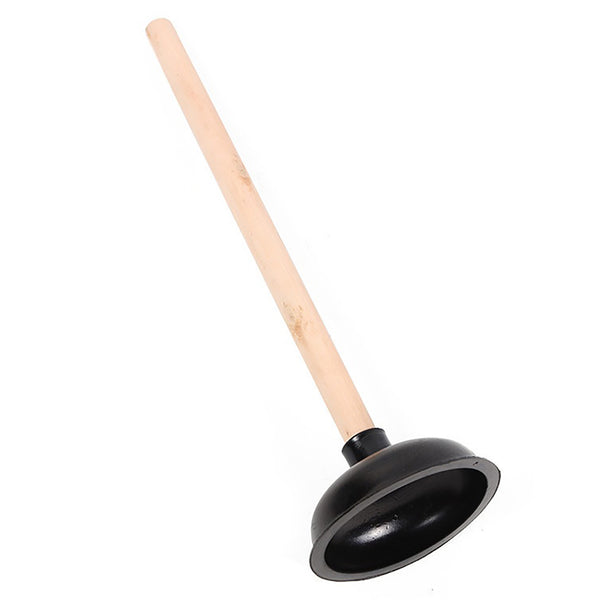 Heavy Duty Toilet & Sink Bathroom Plunger with Wooden Handle - Set of 2