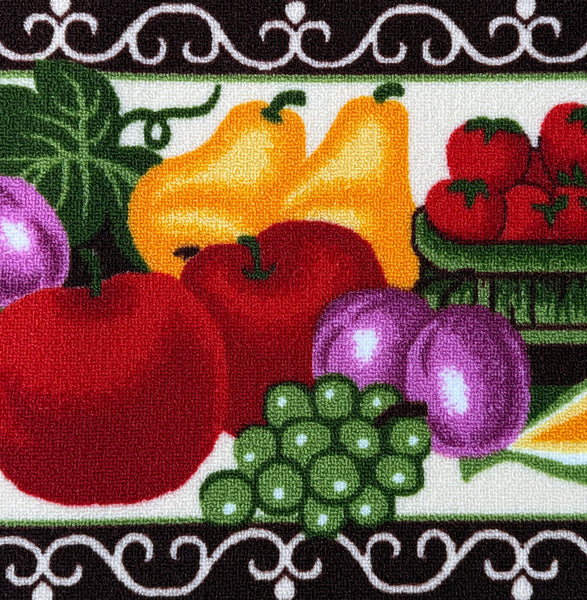 Fruits Washable Kitchen Mat With Non-Slip Backing - 30"x18"