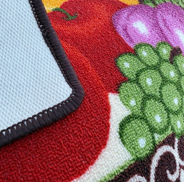 Fruits Washable Kitchen Mat With Non-Slip Backing - 30"x18"