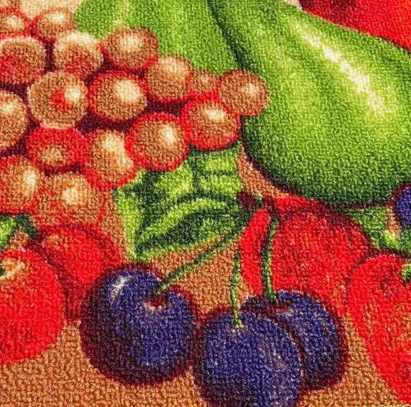 Fruits Washable Kitchen Mat With Non-Slip Backing - 19"x39"