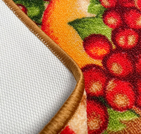 Fruits Washable Kitchen Mat With Non-Slip Backing - 19"x39"