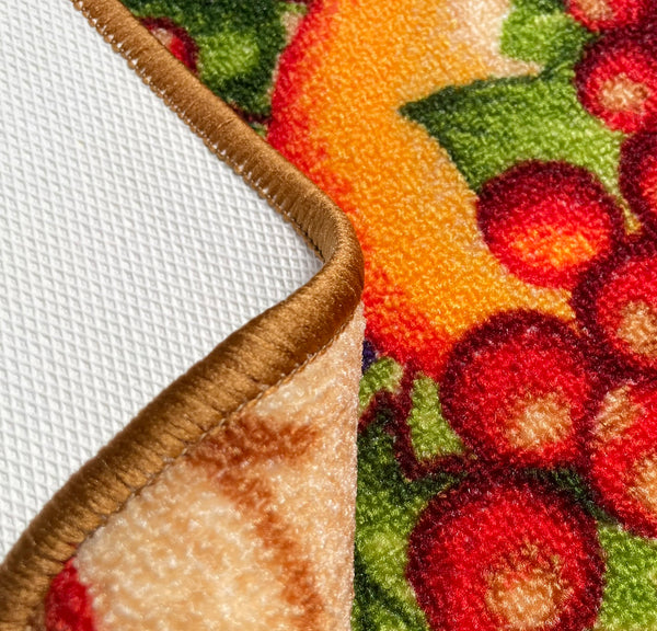 Fruits Washable Kitchen Mat With Non-Slip Backing - 19"x39"