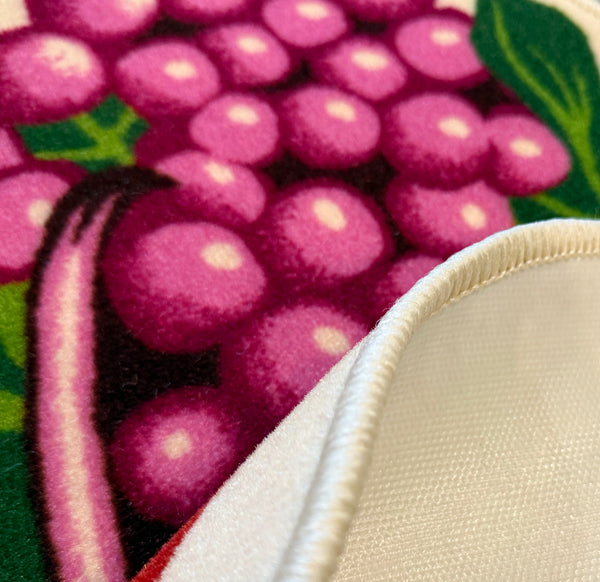 Beige Fruits Washable Kitchen Mat With Non-Slip Backing - 31.5"x19.5"