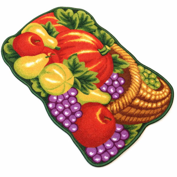Green Fruits Washable Kitchen Mat With Non-Slip Backing - 31.5"x19.5"