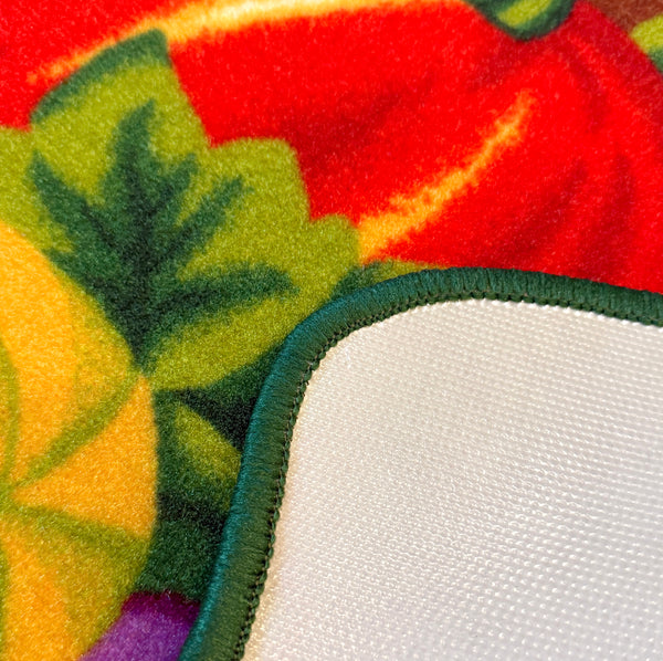 Green Fruits Washable Kitchen Mat With Non-Slip Backing - 31.5"x19.5"