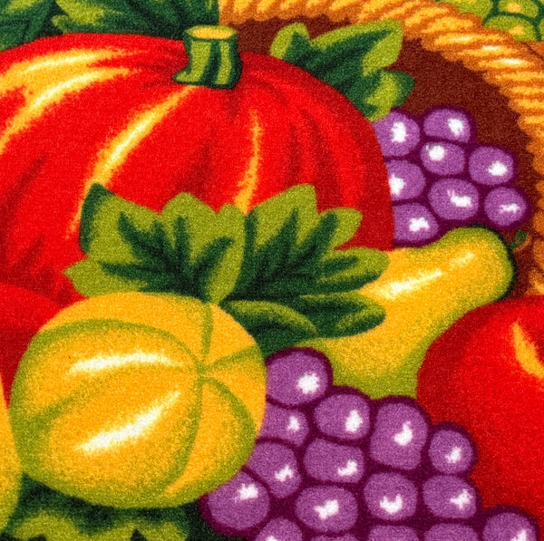 Green Fruits Washable Kitchen Mat With Non-Slip Backing - 31.5"x19.5"