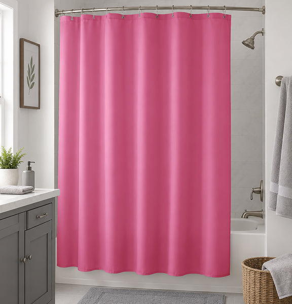 70" x 72" - Fuchsia PEVA Shower Curtain Liner Waterproof