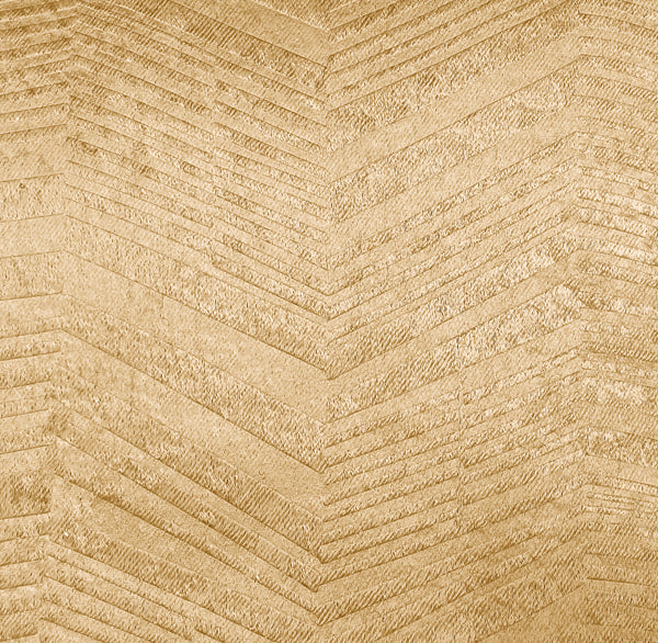 108" Long - 2 Piece Gold Solid Silky Geometric Embossed Blackout Grommet Window Curtain Panel Set
