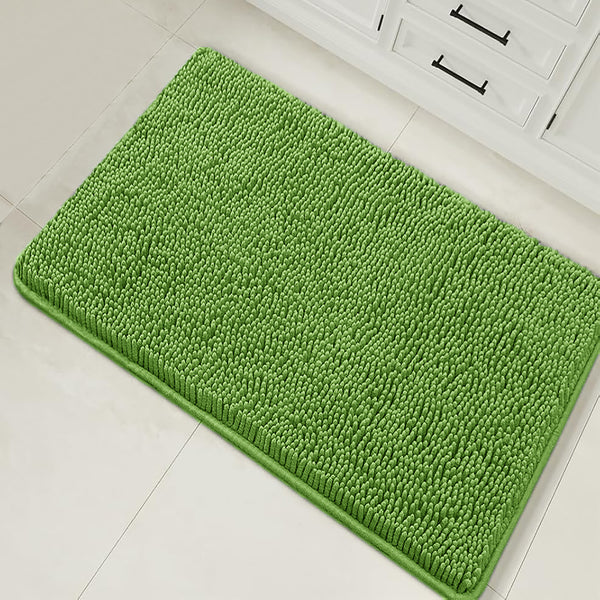 23"x15" - Green Soft Cozy Plush Chenille Bath Mat Bathroom Rug