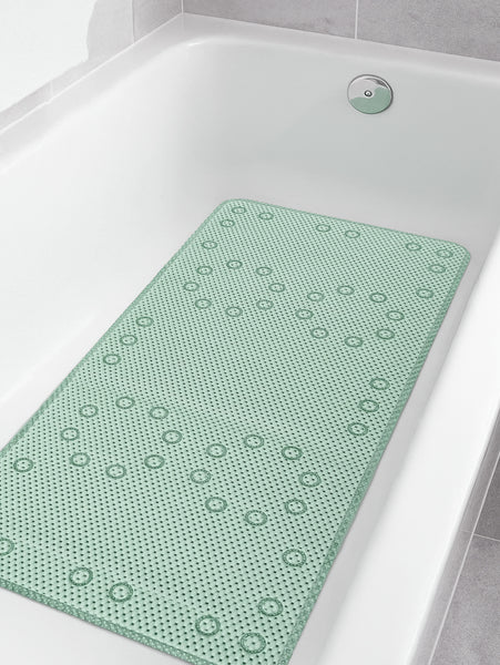 Mint Green Non-Slip Foam Bathtub Shower Mat With Suction Cups