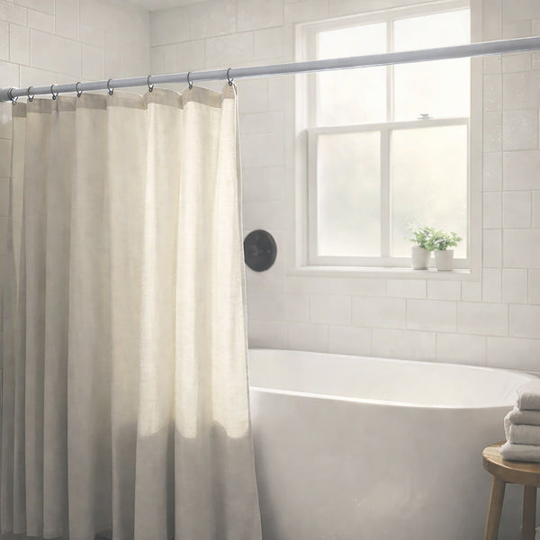 Grey Adjustable Spring Tension Curtain Rod Heavy Duty Anti-slip 42-72" Inches
