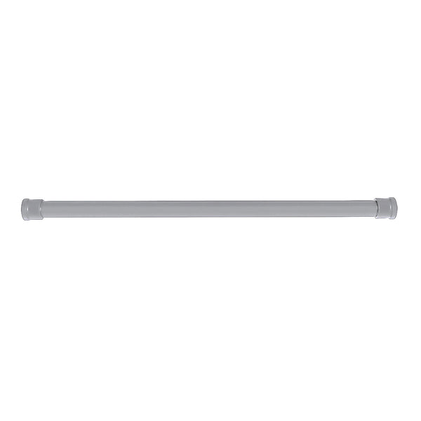 Grey Adjustable Spring Tension Curtain Rod Heavy Duty Anti-slip 42-72" Inches