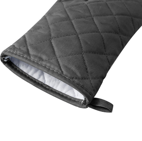 Grey Heat Resistant Thick Soft Quilted Lining Kitchen Oven Glove Mitts