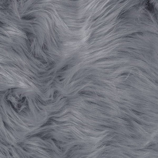 3x3 Feet Round Grey Faux Fur Sheepskin Soft Plush Fuzzy Rug