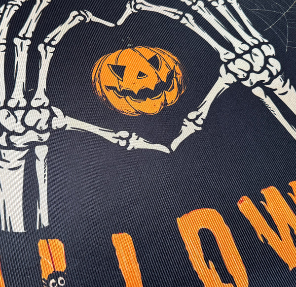 31" x 19" - Halloween Orange Black Non-Slip Washable Low Pile Kitchen Mat Entrance Door Mat