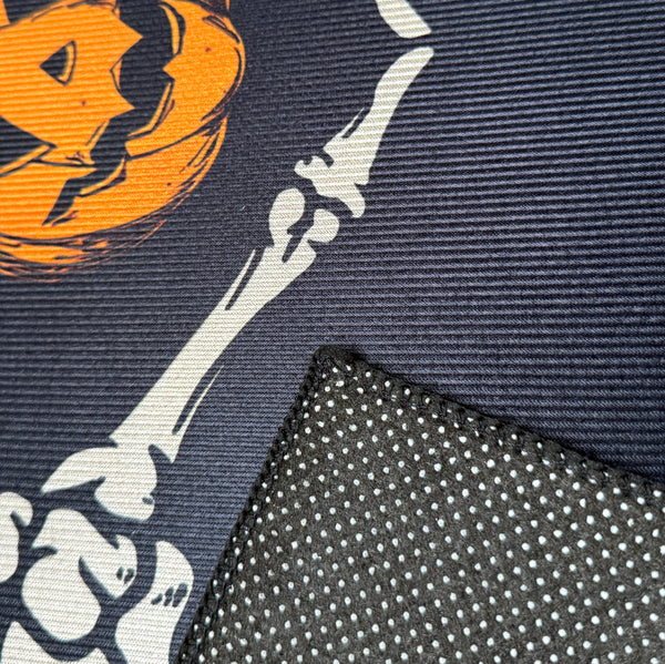 31" x 19" - Halloween Orange Black Non-Slip Washable Low Pile Kitchen Mat Entrance Door Mat