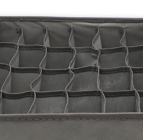 Grey Foldable Drawer Dresser Organizer Storage Bin - 12"x12"x4"