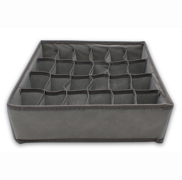 Grey Foldable Drawer Dresser Organizer Storage Bin - 12"x12"x4"