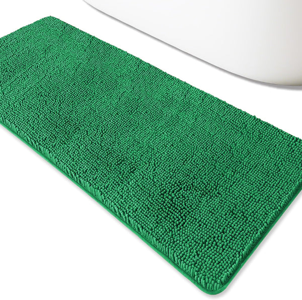 21"x59" - Hunter Green Soft Cozy Plush Chenille Bath Mat Bathroom Rug