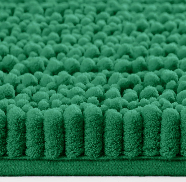23"x15" - Hunter Green Dog Door Mat Non-Slip Super Absorbent Quick Dry Chenille Microfiber Washable Pet Rug for Muddy Paws
