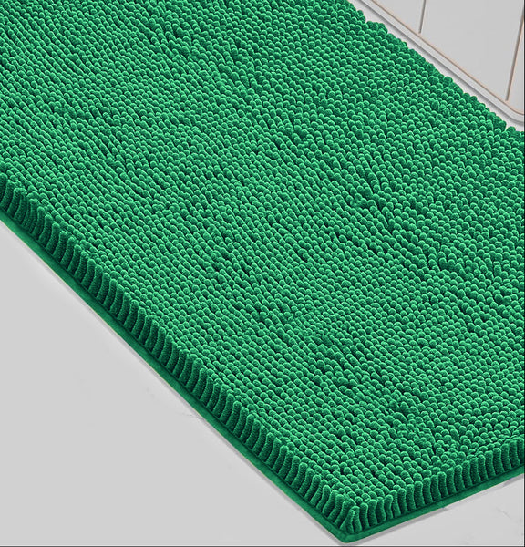 21"x59" - Hunter Green Soft Cozy Plush Chenille Bath Mat Bathroom Rug