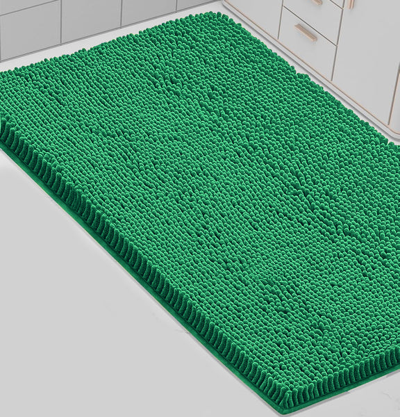 39"x24" - Hunter Green Soft Cozy Plush Chenille Bath Mat Bathroom Rug