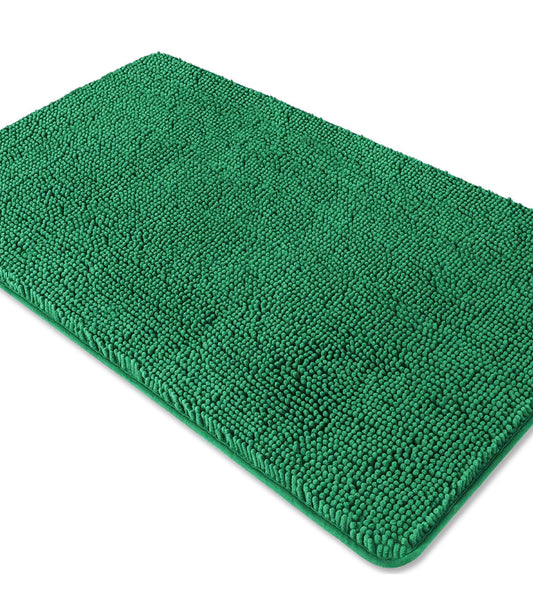 23"x15" - Hunter Green Soft Cozy Plush Chenille Bath Mat Bathroom Rug