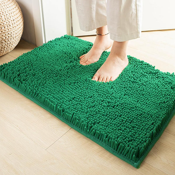 47"x27" - Hunter Green Soft Cozy Plush Chenille Bath Mat Bathroom Rug
