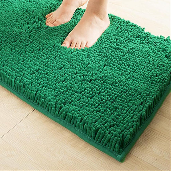 21"x59" - Hunter Green Soft Cozy Plush Chenille Bath Mat Bathroom Rug