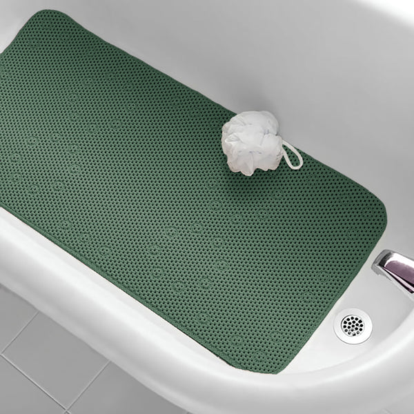 Hunter Green Non-Slip Foam Bathtub Shower Mat With Suction Cups - 36" x 17"