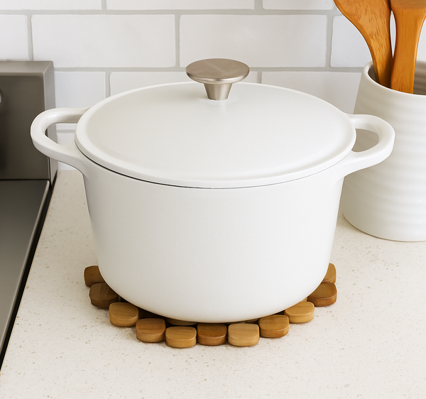 Natural Bamboo Trivet Pot Mat - Set of 2