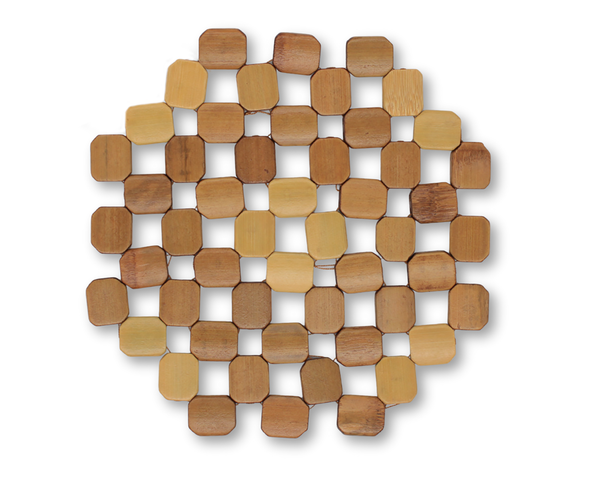 Natural Bamboo Trivet Pot Mat - Set of 2