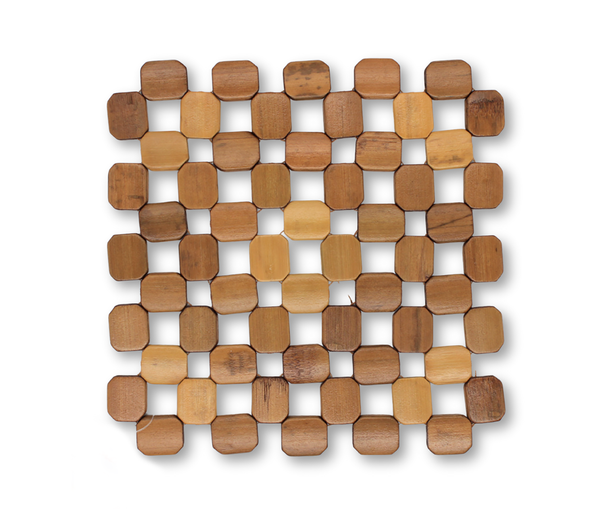 Natural Bamboo Trivet Pot Mat - Set of 2