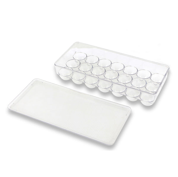 21 Egg Plastic Egg Holder Refrigerator Container Bin