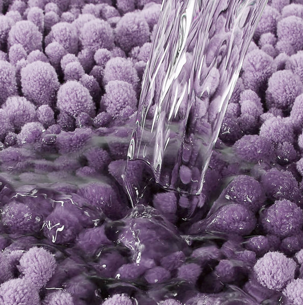 Large 2 Piece Set Lavender Soft Cozy Plush Chenille Bath Mat Bathroom Rug