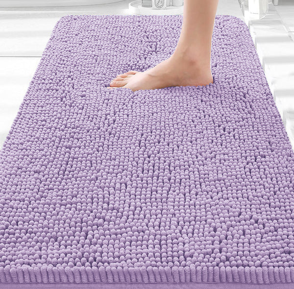 30"x20" - Lavender Soft Cozy Plush Chenille Bath Mat Bathroom Rug