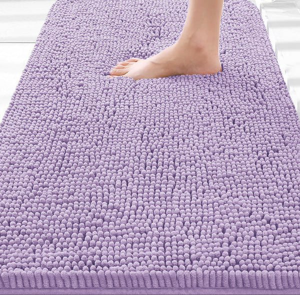 21"x59" - Lavender Soft Cozy Plush Chenille Bath Mat Bathroom Rug