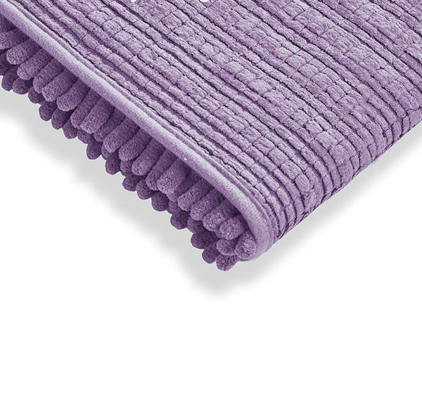 Large 2 Piece Set Lavender Soft Cozy Plush Chenille Bath Mat Bathroom Rug