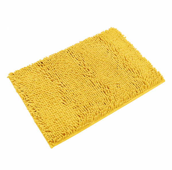 3 Piece Set Lemon Soft Cozy Plush Chenille Bath Mat Highly Absorbent Bathroom Rug