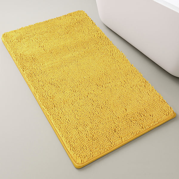 36"x24" - Yellow Lemon Soft Cozy Plush Chenille Bath Mat Bathroom Rug