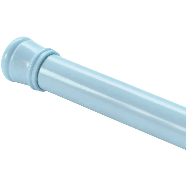 Light Blue Adjustable Spring Tension Curtain Rod Heavy Duty Anti-slip 41-76" Inches