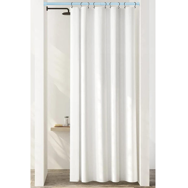 Light Blue Adjustable Spring Tension Curtain Rod Heavy Duty Anti-slip 41-76" Inches