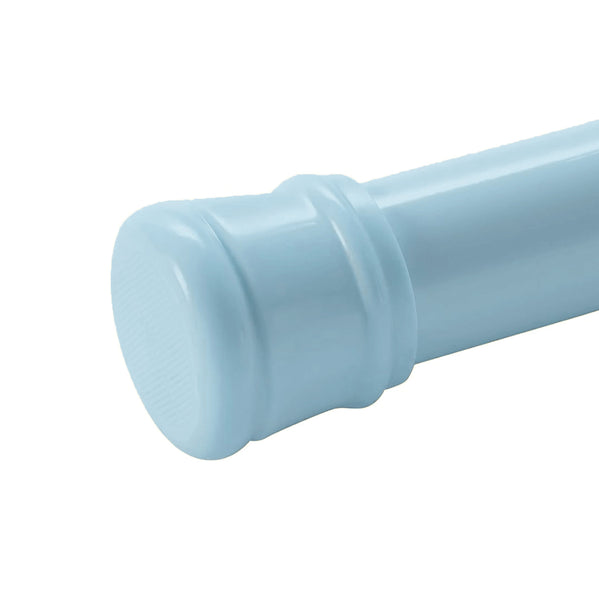 Light Blue Adjustable Spring Tension Curtain Rod Heavy Duty Anti-slip 41-76" Inches