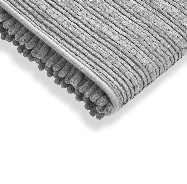 30"x20" - Light Grey Soft Cozy Plush Chenille Bath Mat Bathroom Rug