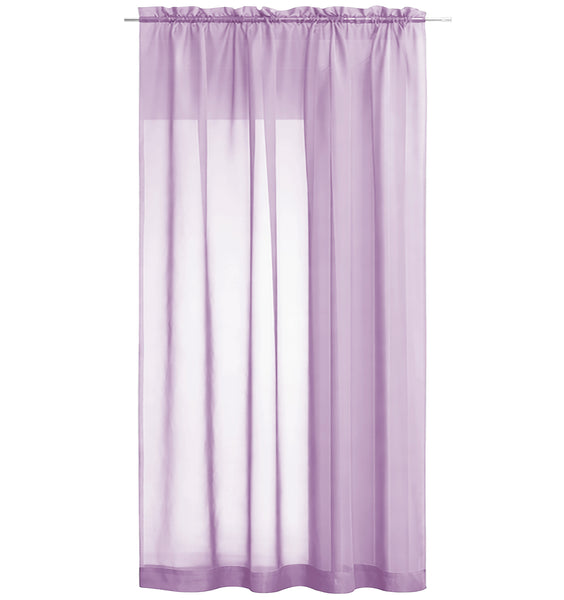 1 Piece Lilac Sheer Rod Pocket Window Curtain Panel - 90" Inches Long
