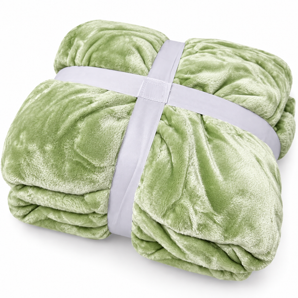 Solid Lime Green Ultra Plush Fleece Ultra Soft Warm Cozy Bed Blanket