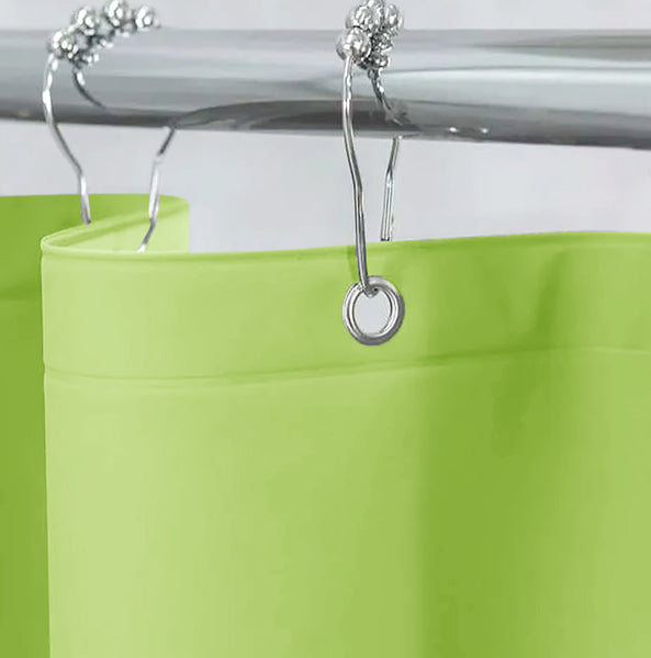 70" x 72" - Lime Green PEVA Shower Curtain Liner Waterproof