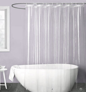70" x 72" - Clear Transparent Vinyl Shower Curtain Liner Waterproof