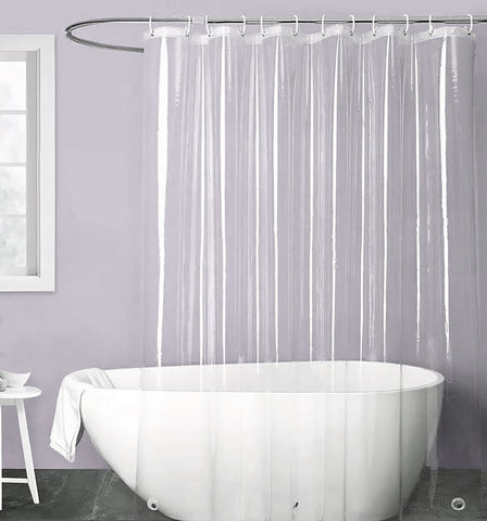 70" x 72" - Clear Transparent Vinyl Shower Curtain Liner Waterproof